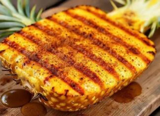 Abacaxi Grelhado com Mel na Air Fryer Abacaxi grelhado com toque de mel