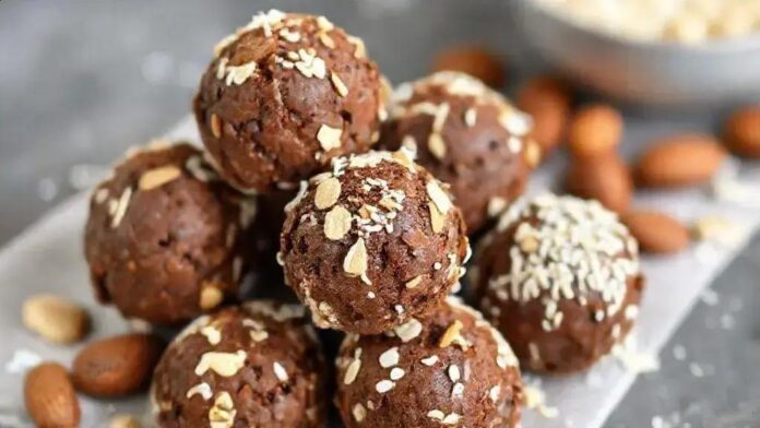 Bolinhas de proteína de cacau Bolinhas de proteína de cacau