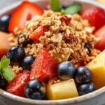 Bowl de frutas com granola fit