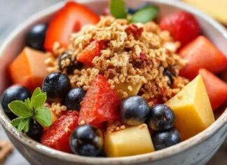Bowl de Frutas com Granola Fit Bowl de frutas com granola fit