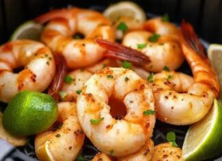 Camarão ao Alho e Limão na Air Fryer Camarão ao alho e limão