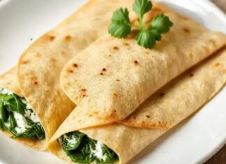 Crepe Integral de Ricota e Espinafre Crepe integral de ricota e espinafre