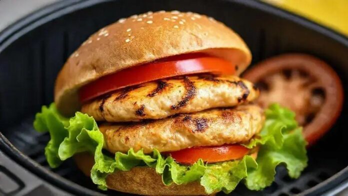 hambúrguer de frango grelhado na air fryer