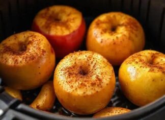 Maçã Assada com Canela na Air Fryer maçã assada com canela na air fryer