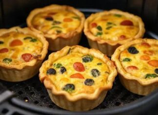 Mini Quiches Integrais na Air Fryer mini quiches integrais na air fryer