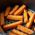 Palitos de batata doce crocantes