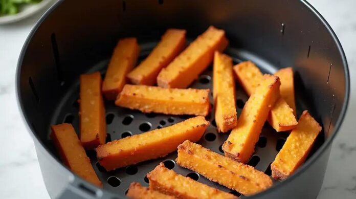 Palitos de batata doce crocantes