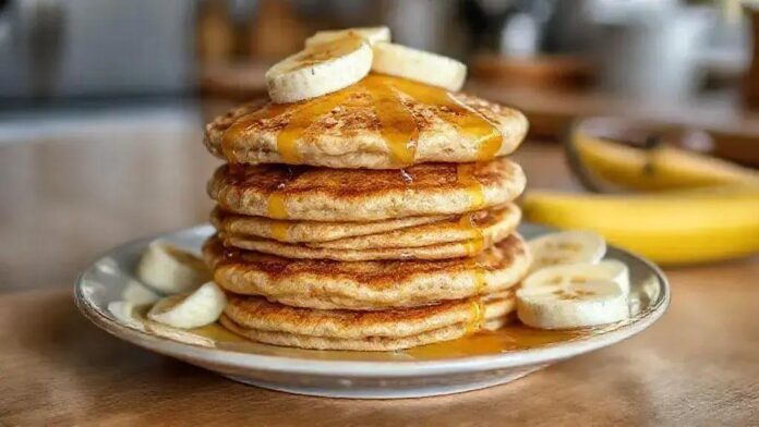 panqueca de banana e aveia sem açúcar