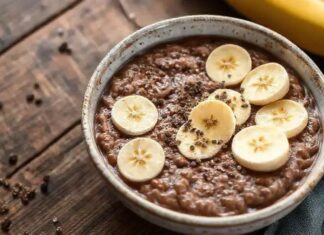 Porridge de Aveia Proteico com Cacau Porridge de aveia proteico com cacau