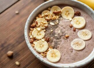 Smoothie Bowl de Banana e Proteína smoothie bowl de banana e proteína