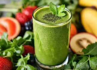Smoothie Verde Proteico com Spirulina Smoothie verde proteico com spirulina