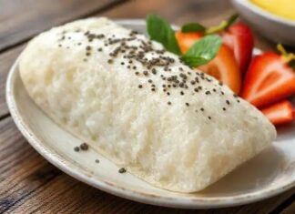 Tapioca Integral com Cottage e Chia Tapioca integral com cottage e chia