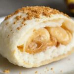 Tapioca recheada de banana e pasta de amendoim