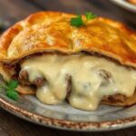 Torta de carne moída com requeijão