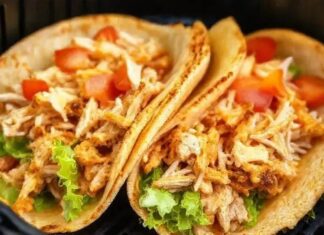 Wraps Crocantes de Frango na Air Fryer Wraps crocantes de frango